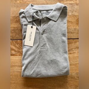 Long Sleeve Gray Polo Shirt
